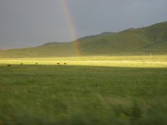 Радуга по дороге на озеро Баланкуль - `Подари другу радугу` - Конкурс на лучшее фото радуги.
